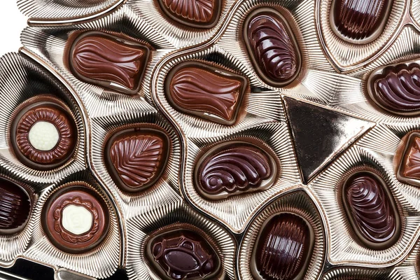 Primer Plano Caja Chocolates —  Fotos de Stock
