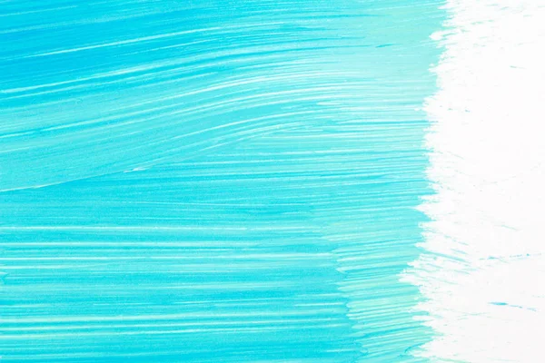 Abstract Brushed Cyan Hand Painted Acrylic Background Creative Abstract Hand — Stock Photo, Image