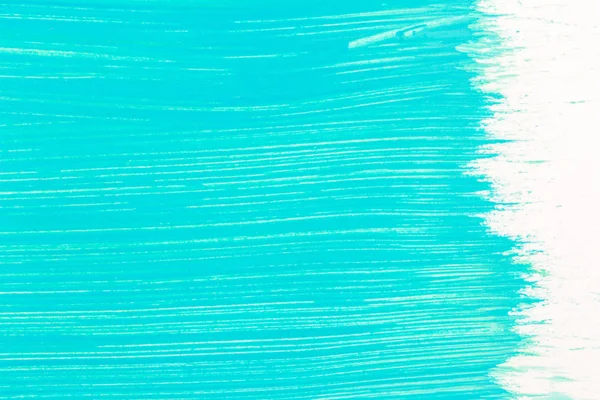 抽象拉丝青色手绘丙烯酸背景 创意抽象手绘背景 在纸上用刷子笔画的丙烯酸绘画的封闭片段 — 图库照片