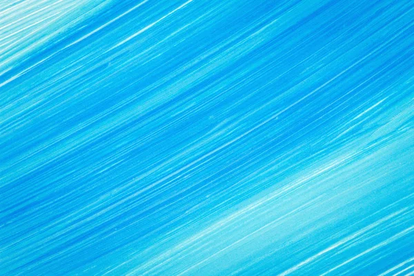 抽象拉丝青色手绘丙烯酸背景 创意抽象手绘背景 在纸上用刷子笔画的丙烯酸绘画的封闭片段 — 图库照片