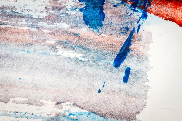 Abstrakte Rote Und Blaue Hand Bemalten Acryl Hintergrund Kreative Abstrakte — Stockfoto