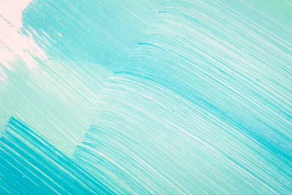 Abstract Brushed Cyan Hand Painted Acrylic Background Creative Abstract Hand — Stock Photo, Image