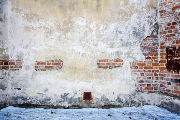 Aged Weathered Street Wall Background Winter — Stock Photo, Image