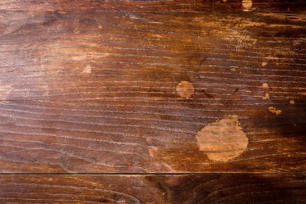 Régi karcos tölgyfa asztal felső — Stock Fotó