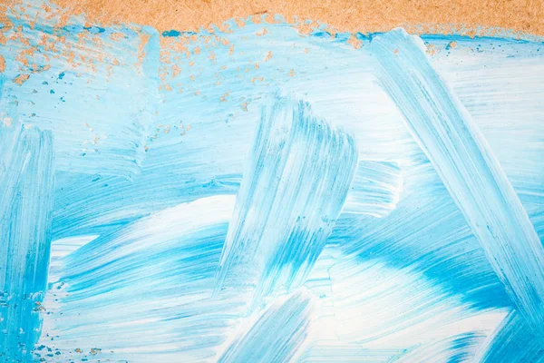 Pintura abstracta de arte azul y blanco — Foto de Stock