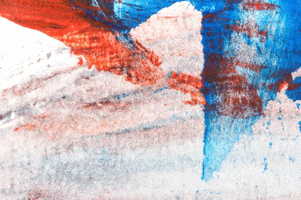 Abstract red and blue hand painted acrylic background — Stock Photo, Image