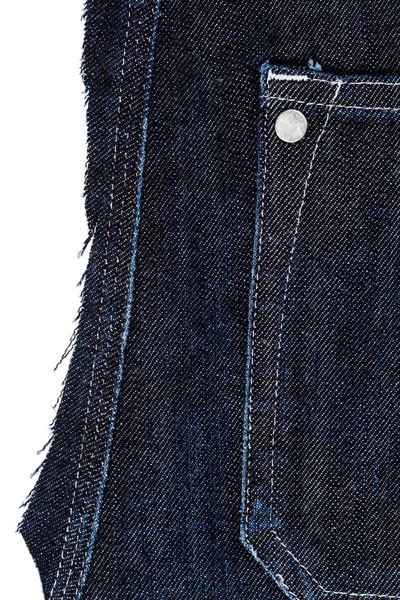 Pezzo di tessuto jeans blu — Foto Stock