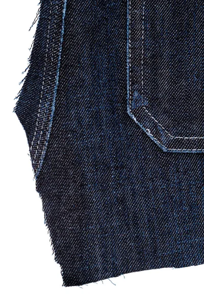 Stück Blue Jeans Stoff — Stockfoto