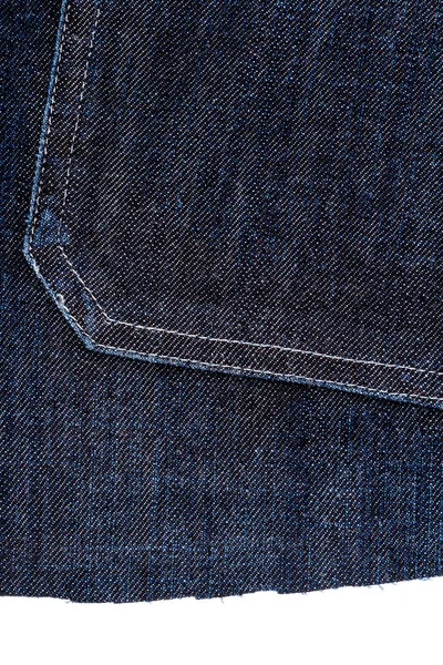 Piece of blue jeans fabric — Stock Photo, Image