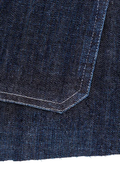 Piece of blue jeans fabric — Stock Photo, Image