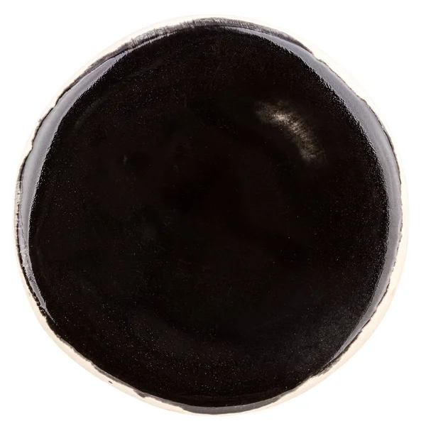 Black handmade pottery circle — Stock Photo, Image