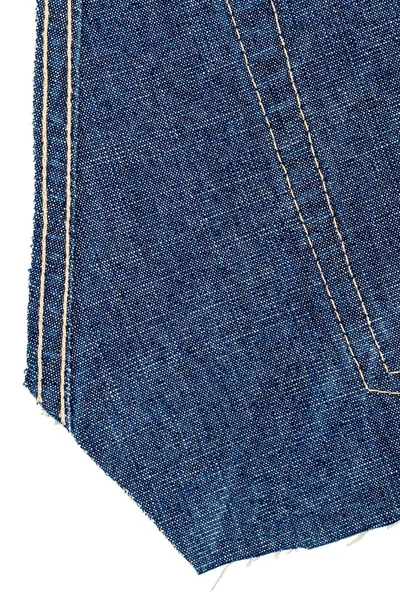 Stück Blue Jeans Stoff — Stockfoto
