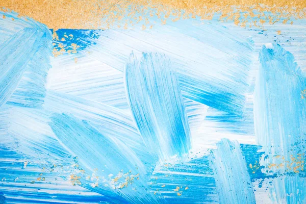 Pintura abstracta de arte azul y blanco — Foto de Stock