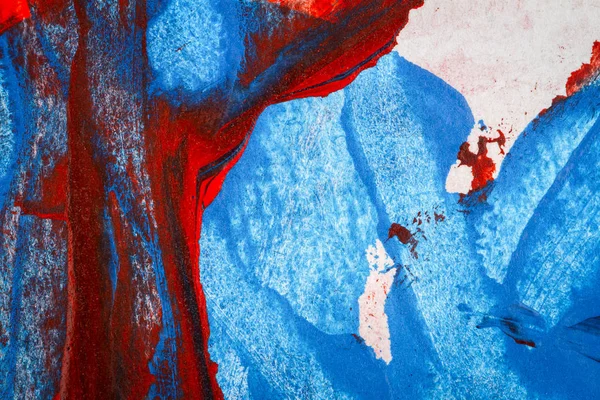 Abstract red and blue hand painted acrylic background — Stock Photo, Image