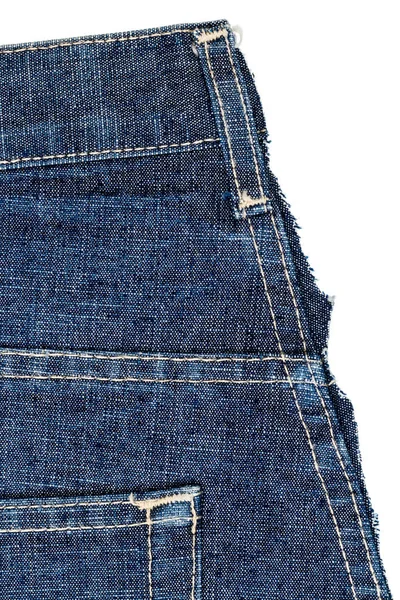 Piece of blue jeans fabric — Stock Photo, Image