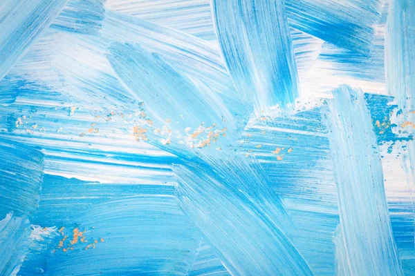 Pintura abstracta de arte azul y blanco — Foto de Stock