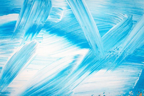 Pintura abstracta de arte azul y blanco — Foto de Stock