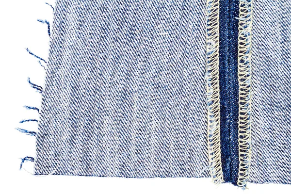 Piece of blue jeans fabric — Stock Photo, Image