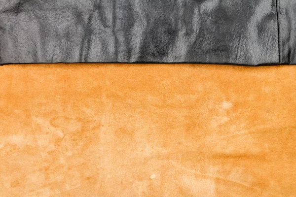 Genuine brown and black leather textures background — Stock Photo, Image