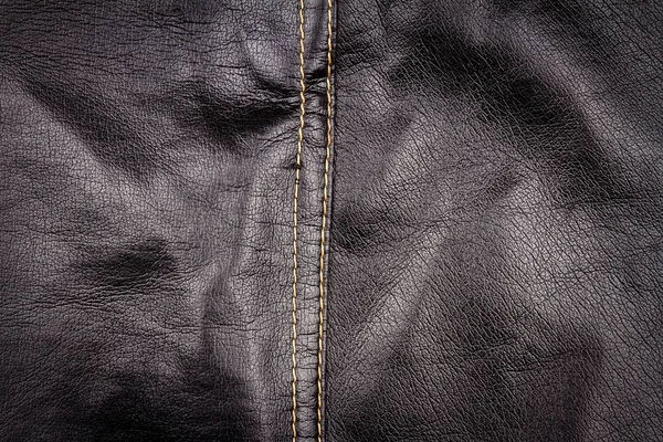 Siyah deri doku arkaplanı — Stok fotoğraf