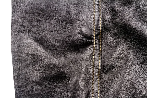 Bit av svart läder — Stockfoto