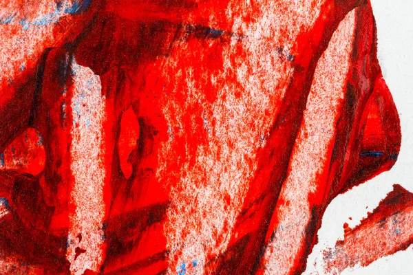 Abstrakcja Czerwony i niebieski ręcznie malowane tła akrylowa — Zdjęcie stockowe