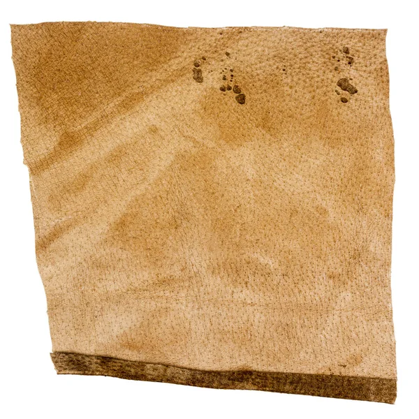 Κομμάτι από καφέ δέρμα, λάθος πλευρά — Φωτογραφία Αρχείου