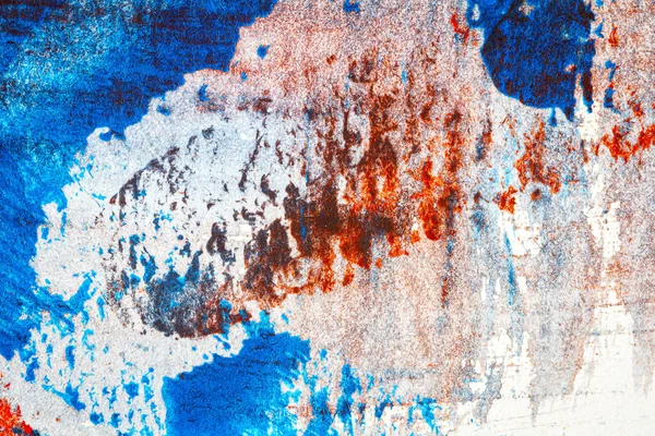 Abstracte rood en blauw hand geschilderde acryl achtergrond — Stockfoto