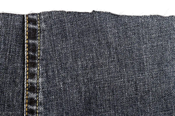 Piece of dark jeans fabric — Stock Photo, Image