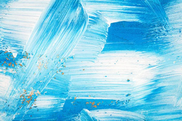 Pintura abstracta de arte azul y blanco — Foto de Stock