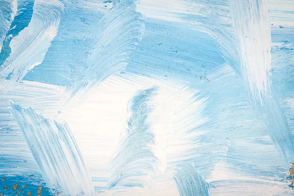 Pintura abstracta de arte azul y blanco — Foto de Stock