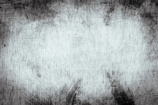 Zerkratzte schmutzige staubige Kupferplatte Textur, Schwarz-Weiß-Bild. — Stockfoto