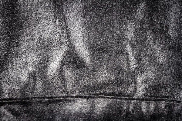 Siyah deri doku arkaplanı — Stok fotoğraf