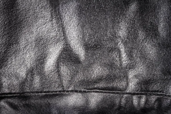 Black leather texture background — Stock Photo, Image