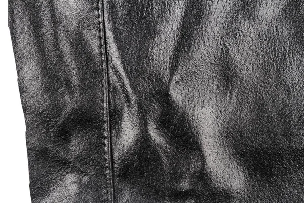 Bit av svart läder — Stockfoto