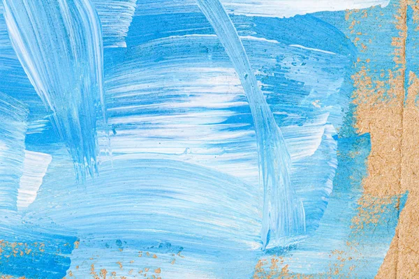 Pintura abstracta de arte azul y blanco — Foto de Stock