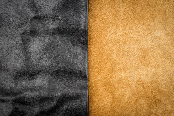 Hakiki kahverengi ve siyah deri dokular arka plan — Stok fotoğraf