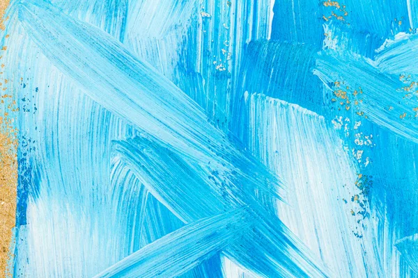 Pintura abstracta de arte azul y blanco — Foto de Stock