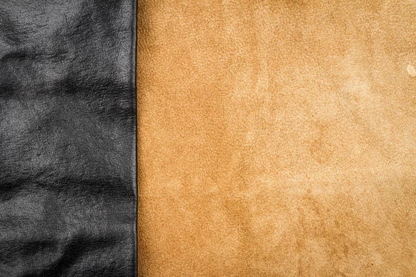 Справжні коричневі та чорні шкіряні текстури фону — стокове фото