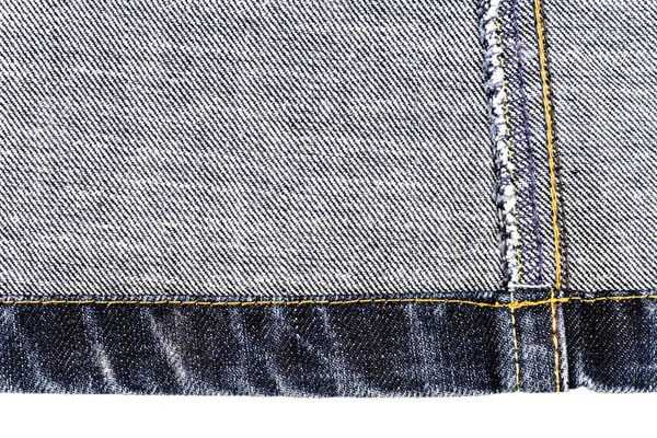 Stuk van zwarte jeans stof — Stockfoto