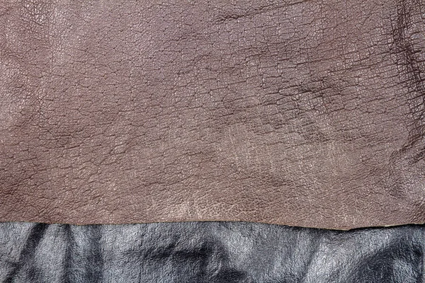 Äkta brunt och svart läder texturer bakgrund — Stockfoto