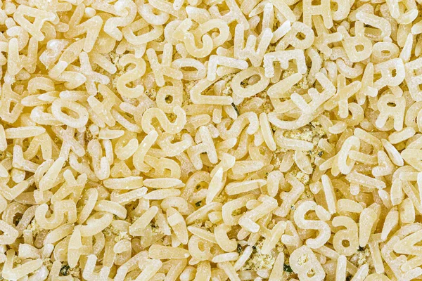 Raw alphabet abc letter pasta. — Stock Photo, Image