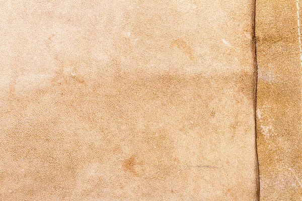 Fondo de textura de cuero marrón genuino. Lado trasero . — Foto de Stock