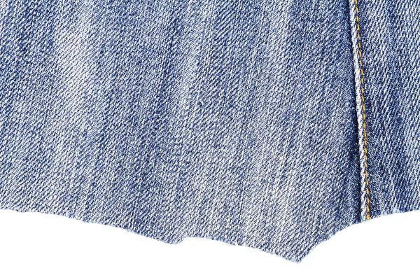 Pedaço de tecido de jeans azul claro — Fotografia de Stock