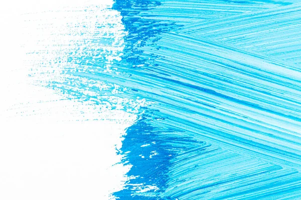 Abstraktní Ručně Kreslené Modré Akrylové Barvy Pozadí Vyčištěná Textura Zblízka — Stock fotografie