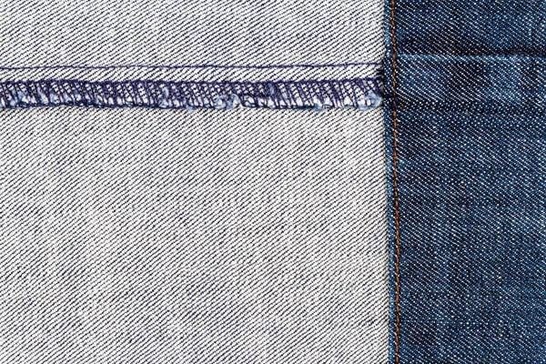 Faux Côté Tissu Jeans Avec Couture Arrière — Photo