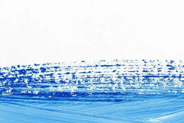 Abstracto Dibujado Mano Pinturas Acrílicas Azules Fondo Textura Cepillada Cerca —  Fotos de Stock