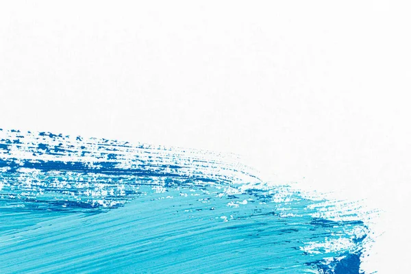 Abstracto Dibujado Mano Pinturas Acrílicas Azules Fondo Textura Cepillada Cerca — Foto de Stock