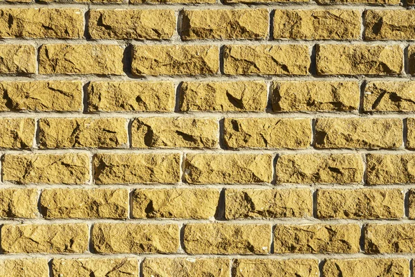 Tło Starej Żółtej Cegły Ściany Tekstury Abstrakcyjna Pozioma Architektura Tapety — Zdjęcie stockowe