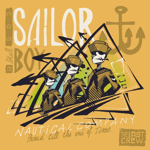 Soldati Della Marina Sfondo Grafico Illustrazione Vettoriale — Vettoriale Stock